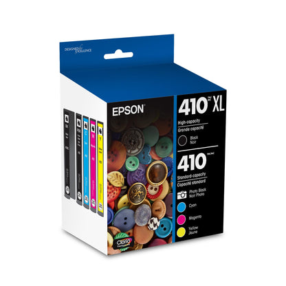 Epson Inkjet Printer Ink T410XL-BCS, High Capacity, 4 Count