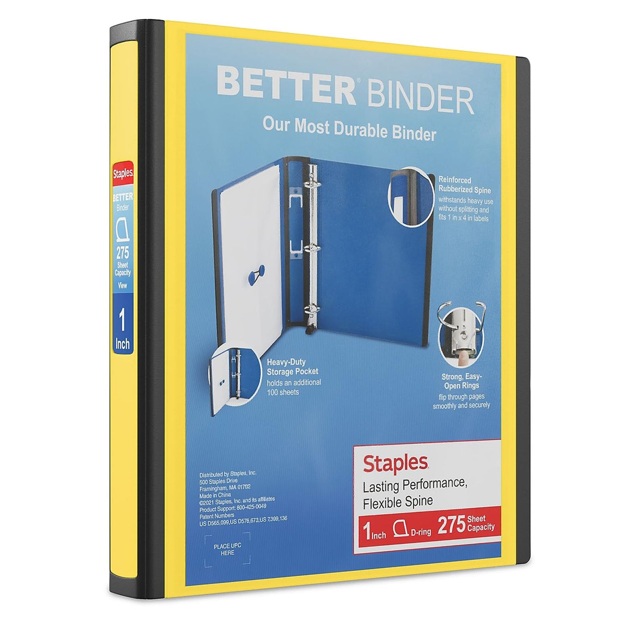 Staples Storage Binder 43160-100482, 1-Inch