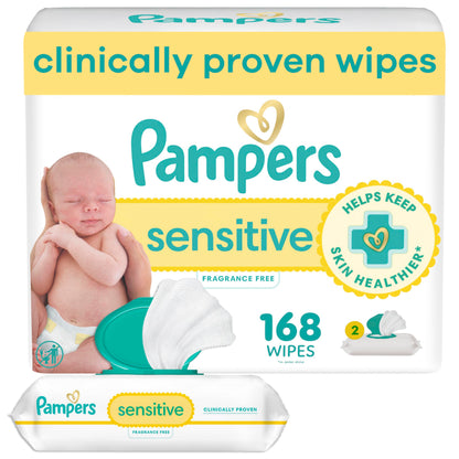 Pampers Skin Cleaning Wipe PAM87087, 56 Count (Pack of 3), 168 Count