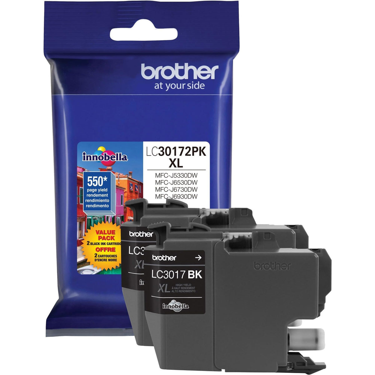 Brother Inkjet Printer Ink LC30172PK, High Yield, 2 Count