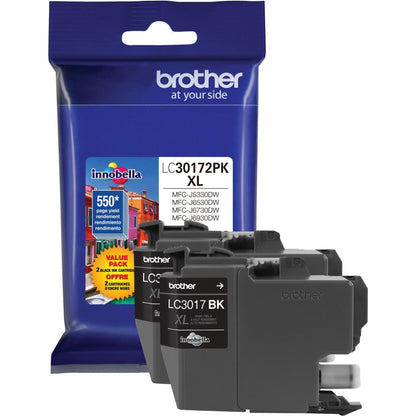 Brother Inkjet Printer Ink LC30172PK, High Yield, 2 Count