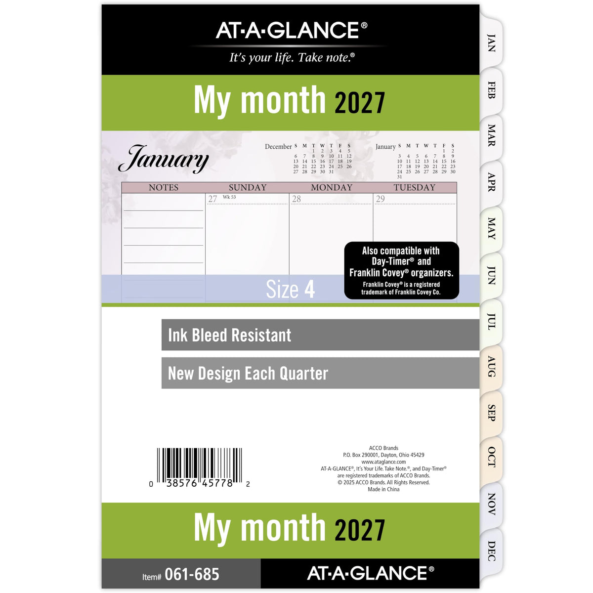 AT-A-GLANCE Planner 061-685, Size 4 Desk (Graphics)