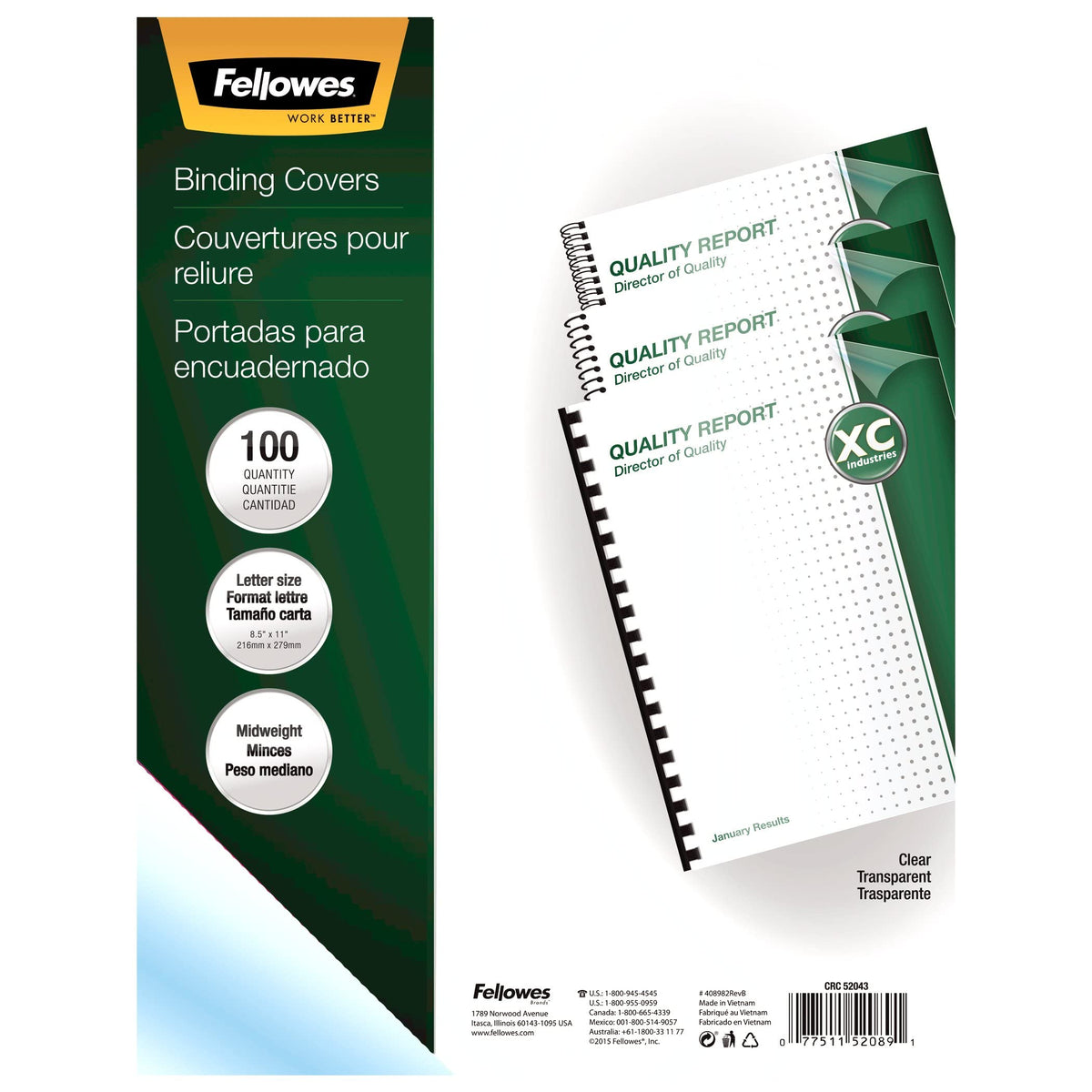 Fellowes Card Document Sleeve 52089, 100 Pack