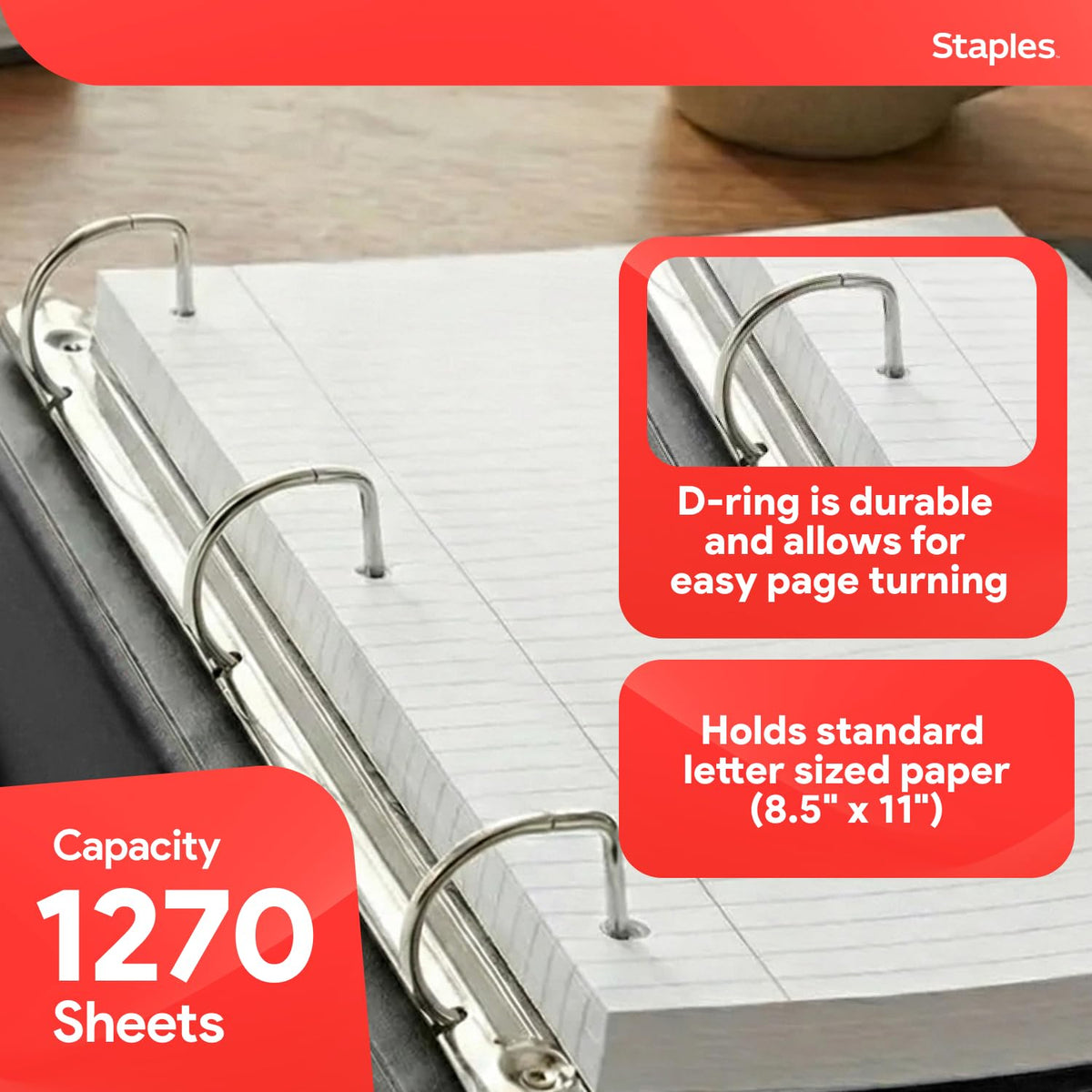 Staples Storage Binder ST55821-CC, 5-Inch – view 4