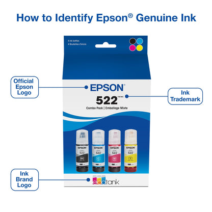 Epson Inkjet Printer Ink T522120-BCS, Standard, 4 Count – view 2
