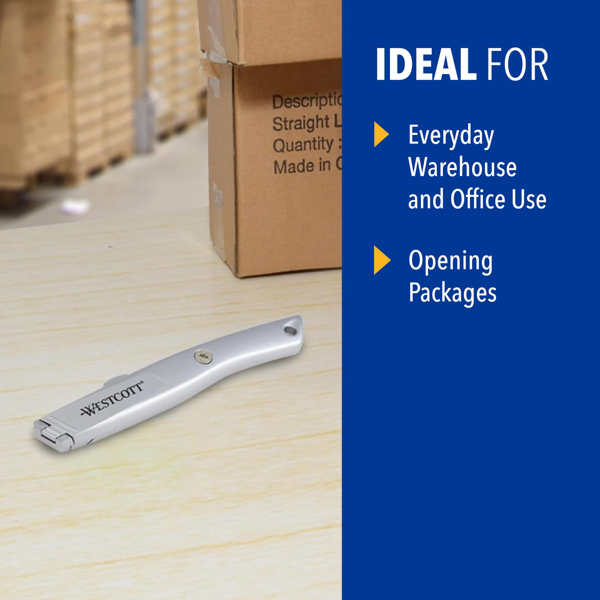 Westcott Utility Knife 00722, Aluminum 1-Pack – view 6