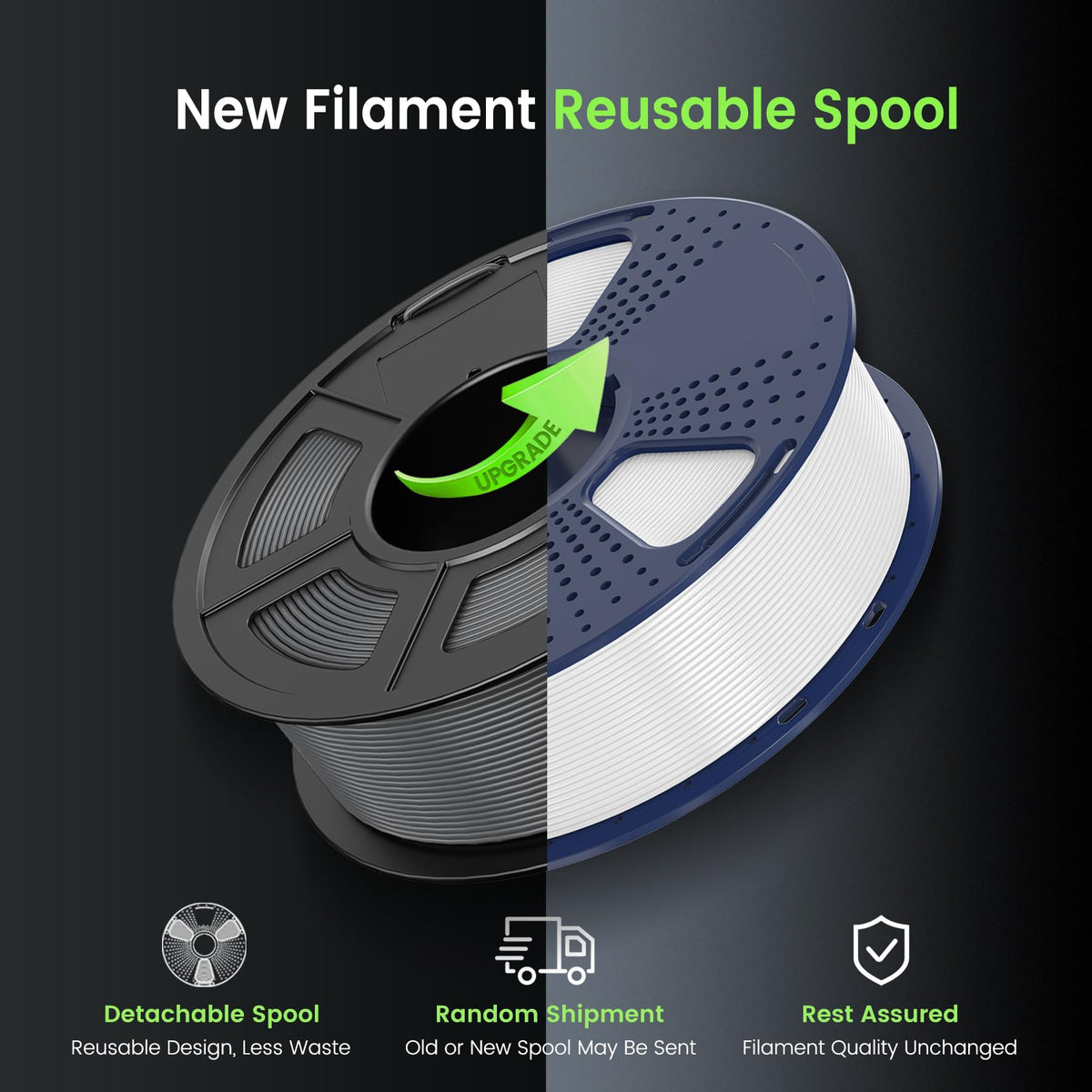 SUNLU Thermoplastic Filament SLCA-PLA-BK-1KG-GMSLUS, 1 kg – view 7