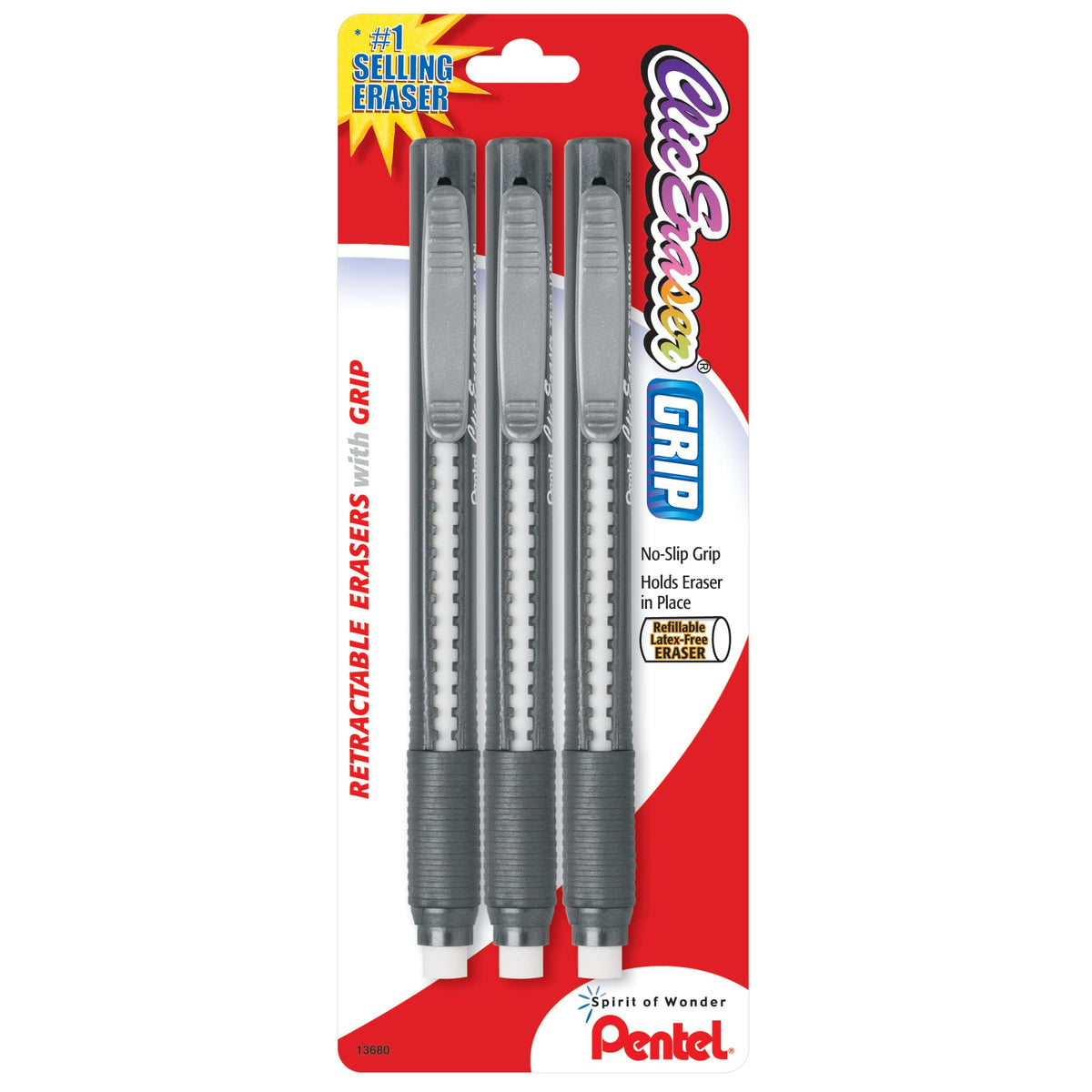 Pentel Eraser ZE21BP3-K6, 3 Pack