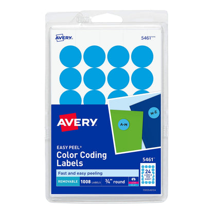 Avery Label 5461, 3/4" diameter