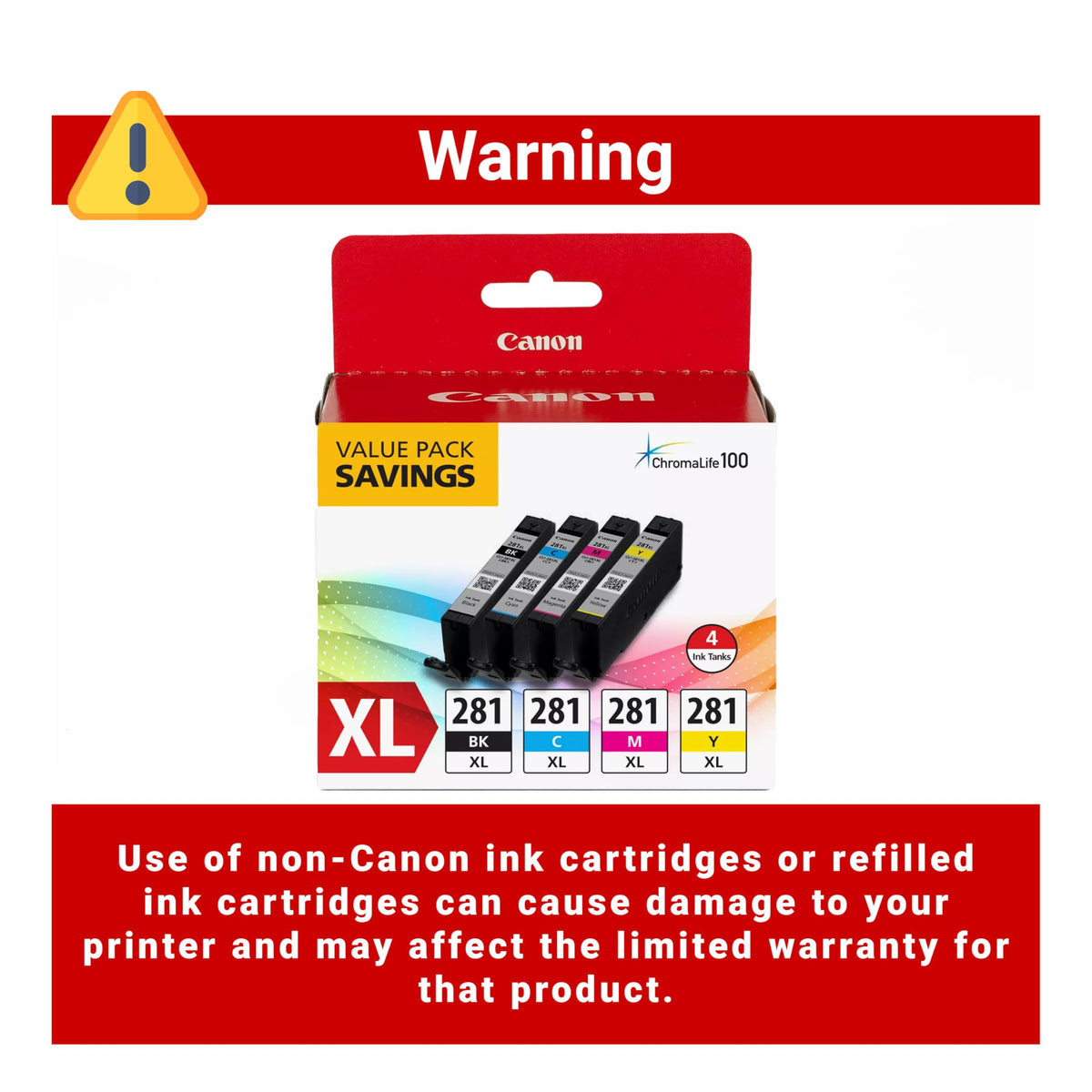 Canon Inkjet Printer Ink 2037C005, XL (Pack of 4) – view 3