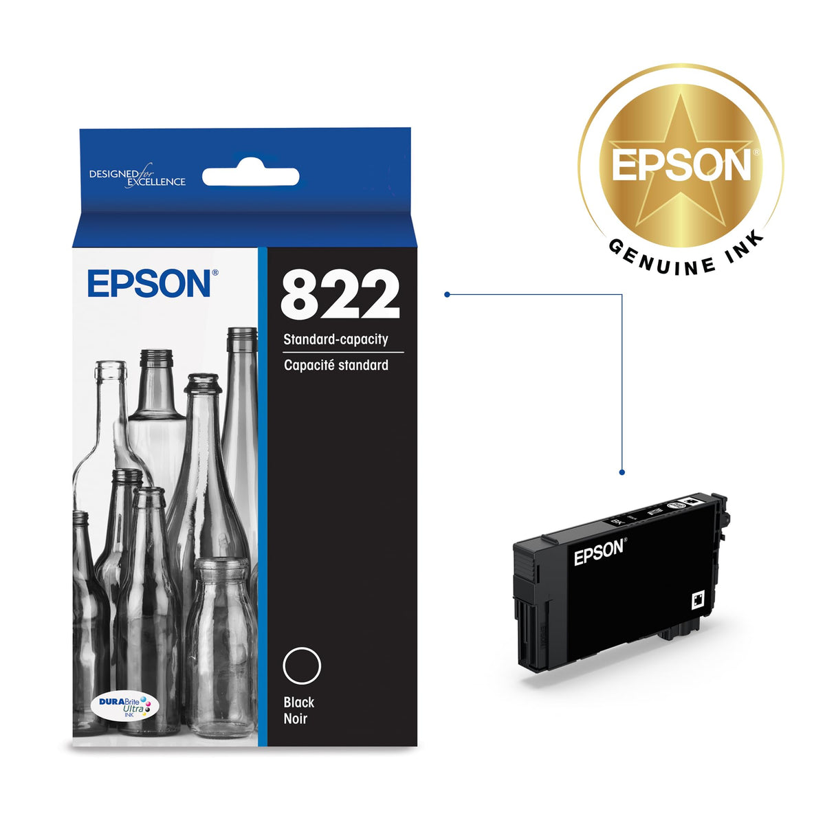 Epson Inkjet Printer Ink T822120-S, Standard Yield – view 2
