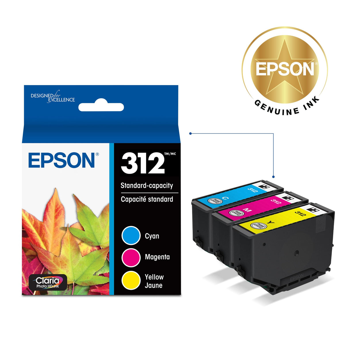 Epson Inkjet Printer Ink T312923-S, Standard, 3 Count – view 2