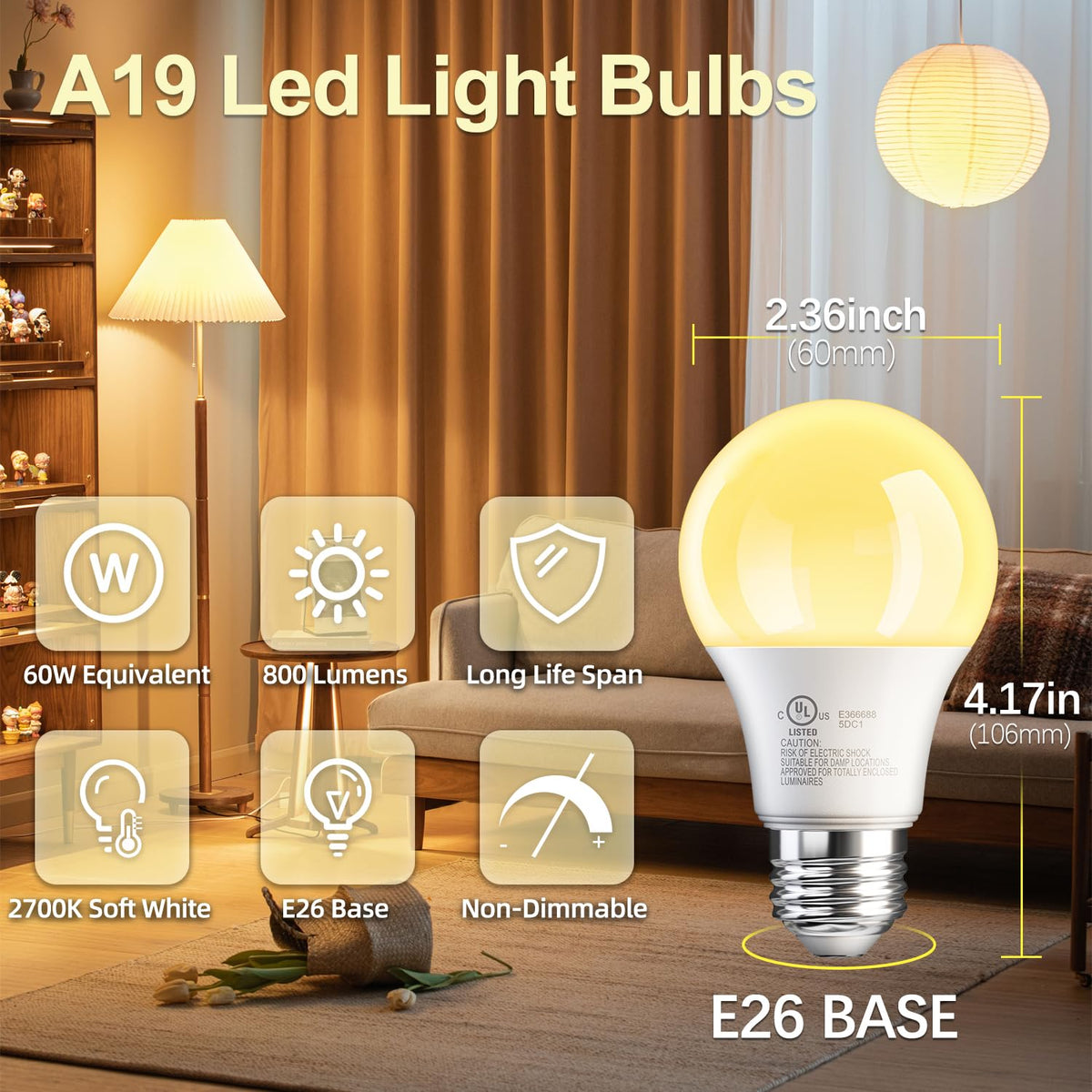 TJOY Light Bulb A19-9-27, 6 Pack – view 2