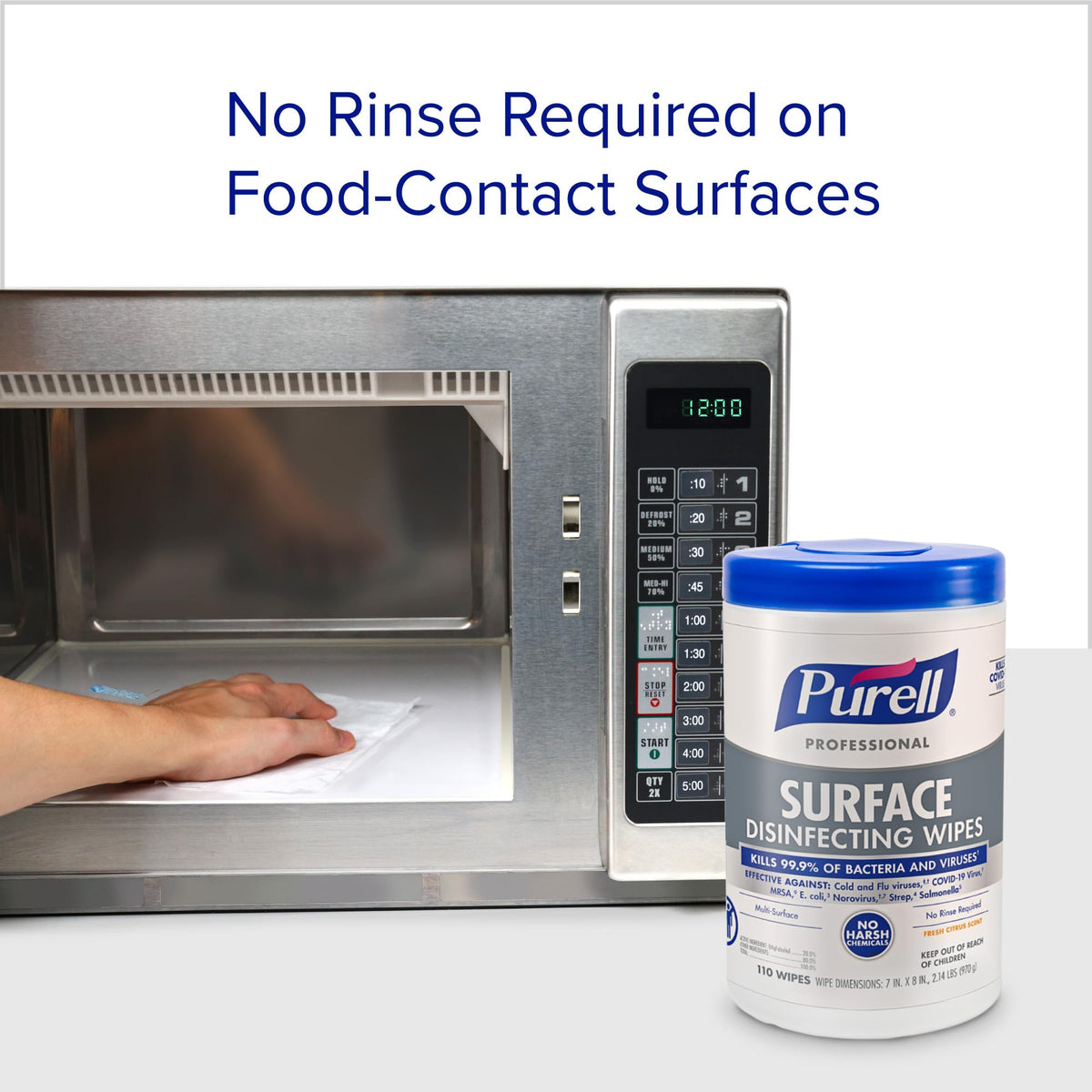 Purell Surface Cleaning Wipe 9342-06, 110 Count (Pack of 6), 660 Count – view 6