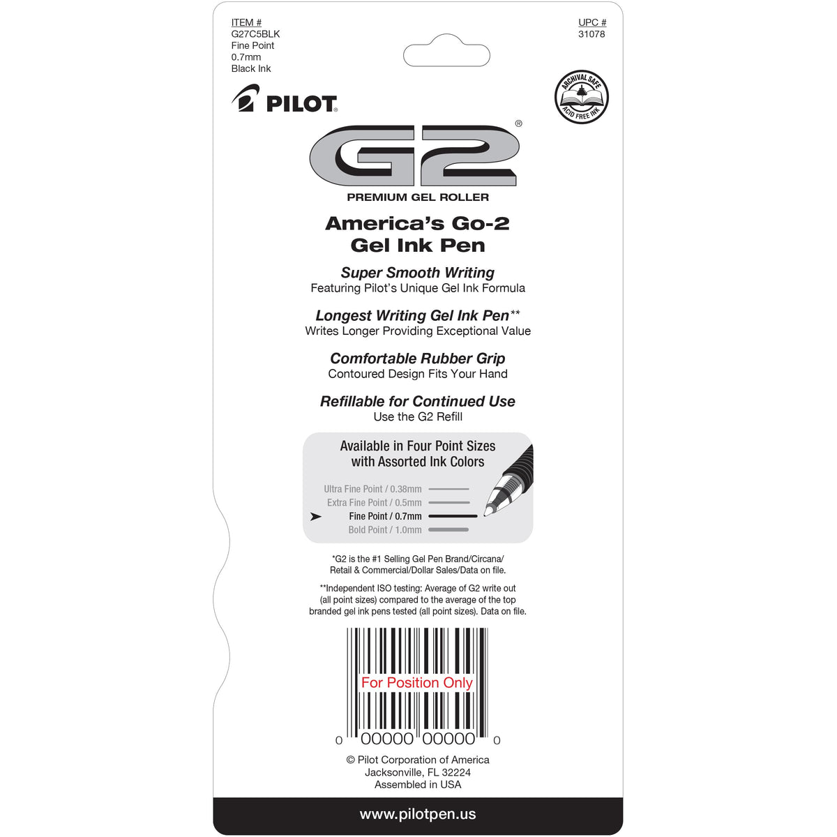 PILOT Writing Instrument 31078, 5 Count – view 2