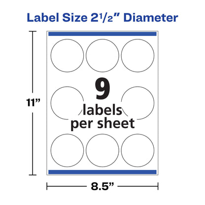 Avery Label 22830, 2.5", 90 Count – view 8