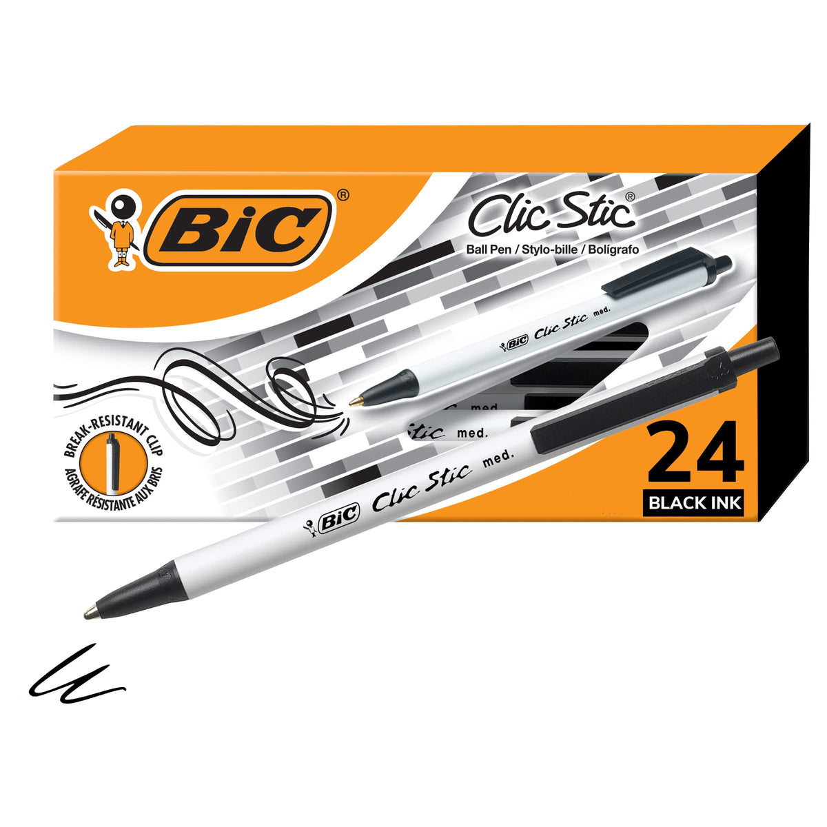 BIC Writing Instrument CSM241BLK, 24 Count