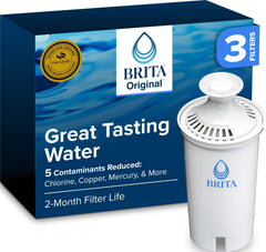 BRITA TU_1310787 Replacement Pitcher Water Filter, 3 Count