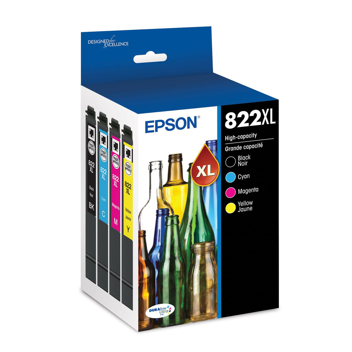 Epson Inkjet Printer Ink T822XL-XCS, High Yield