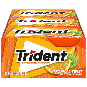 Trident Chewing Gum 12546011112, 14 Count (Pack of 12)