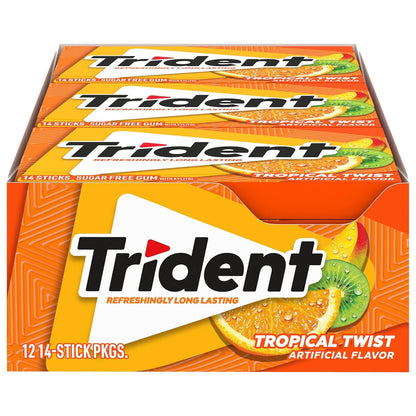 Trident Chewing Gum 12546011112, 14 Count (Pack of 12)