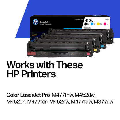 HP Laser Printer Toner CF410AQ, 4 Pack – view 2