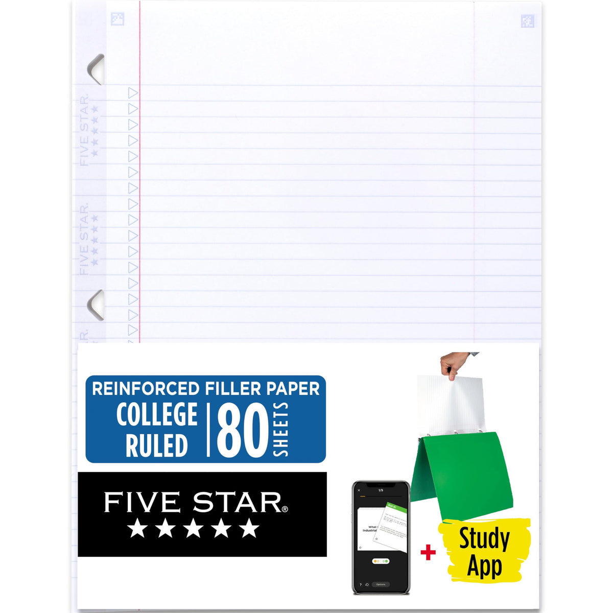 Five Star Writing Paper 170102, 8.5 x 11 inch (80 Count)