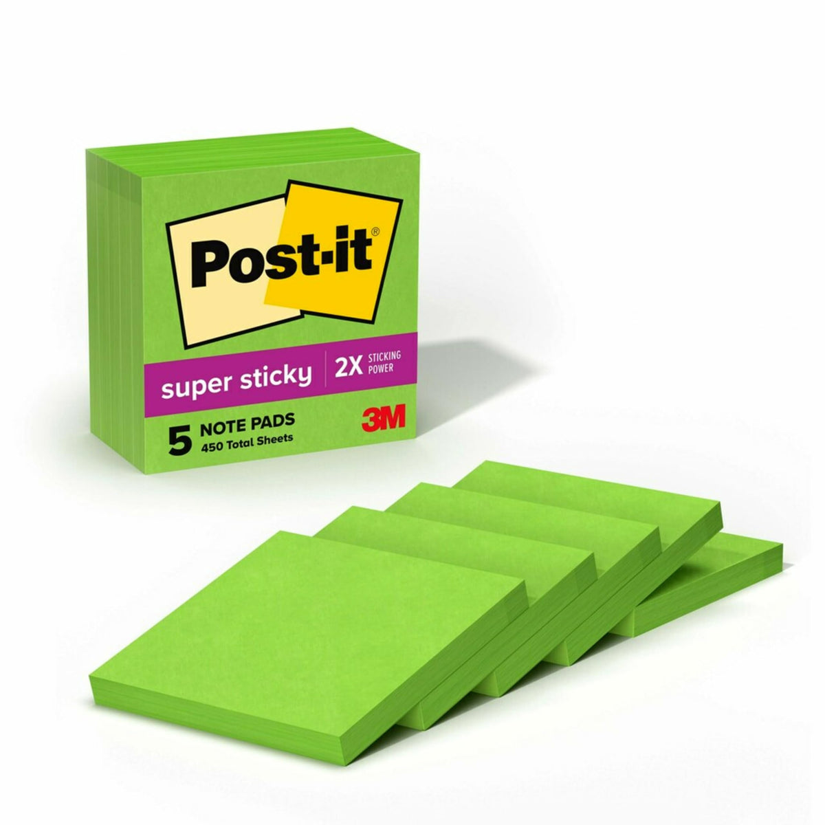 Post-it Self Stick Note 654-5SSLE, 1.9" x 3"