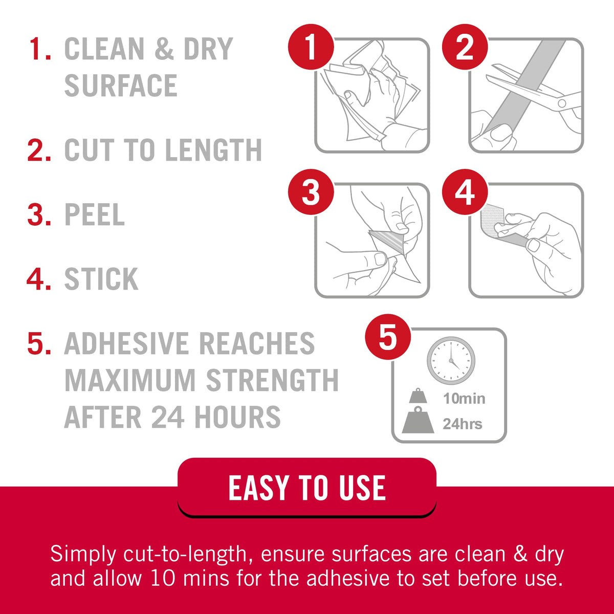 VELCRO Brand Hook Loop Fastener 91137, 30 ft x 3/4 in – view 7