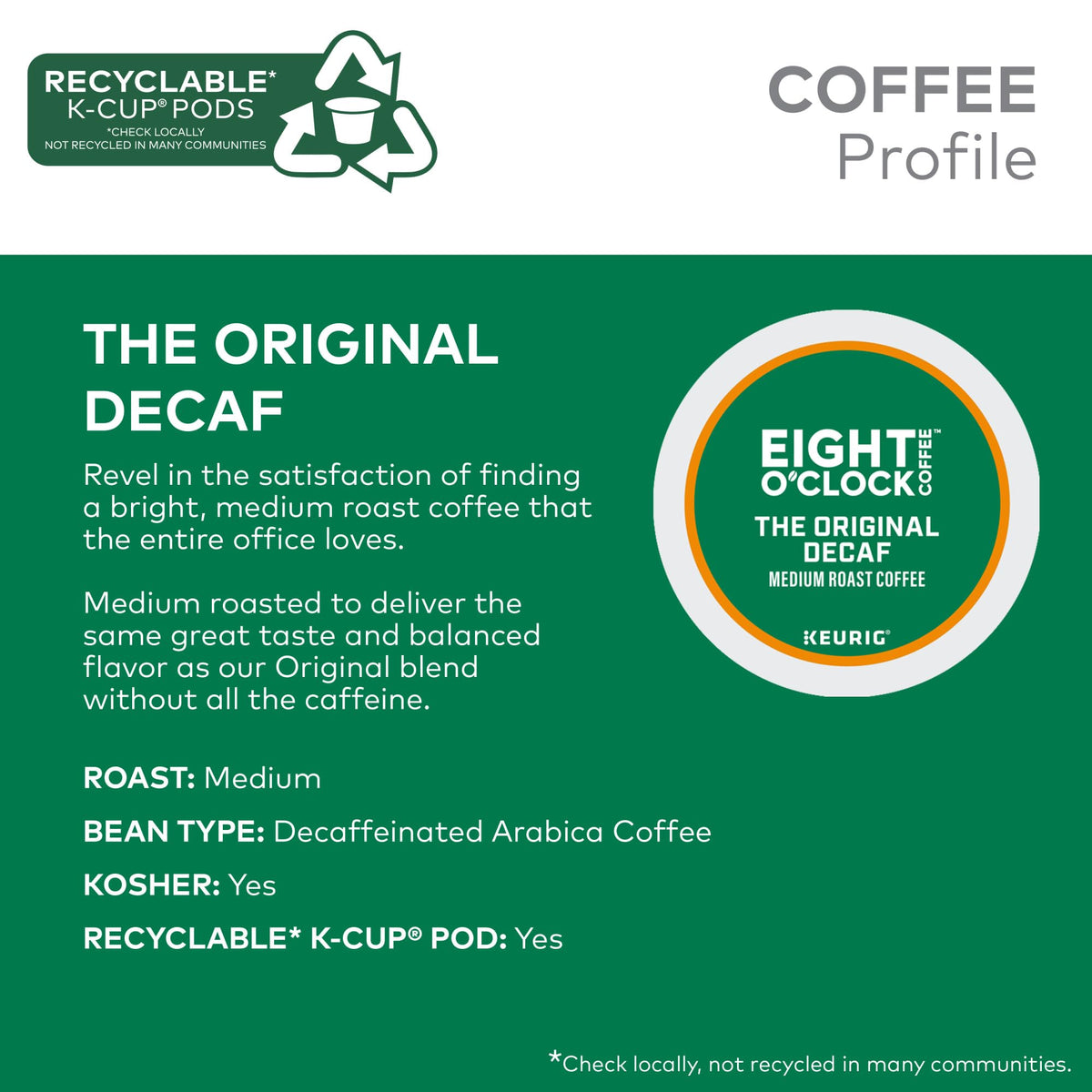 Eight O'Clock Coffee 10099555065425, 24 Count (Pack of 4), 96 Count – view 3