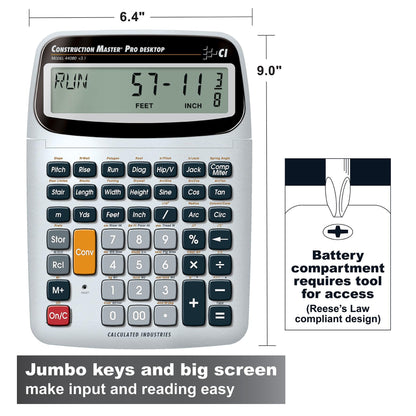 Calculated Industries Calculator 44080, 9 x 6.4 inch – view 2