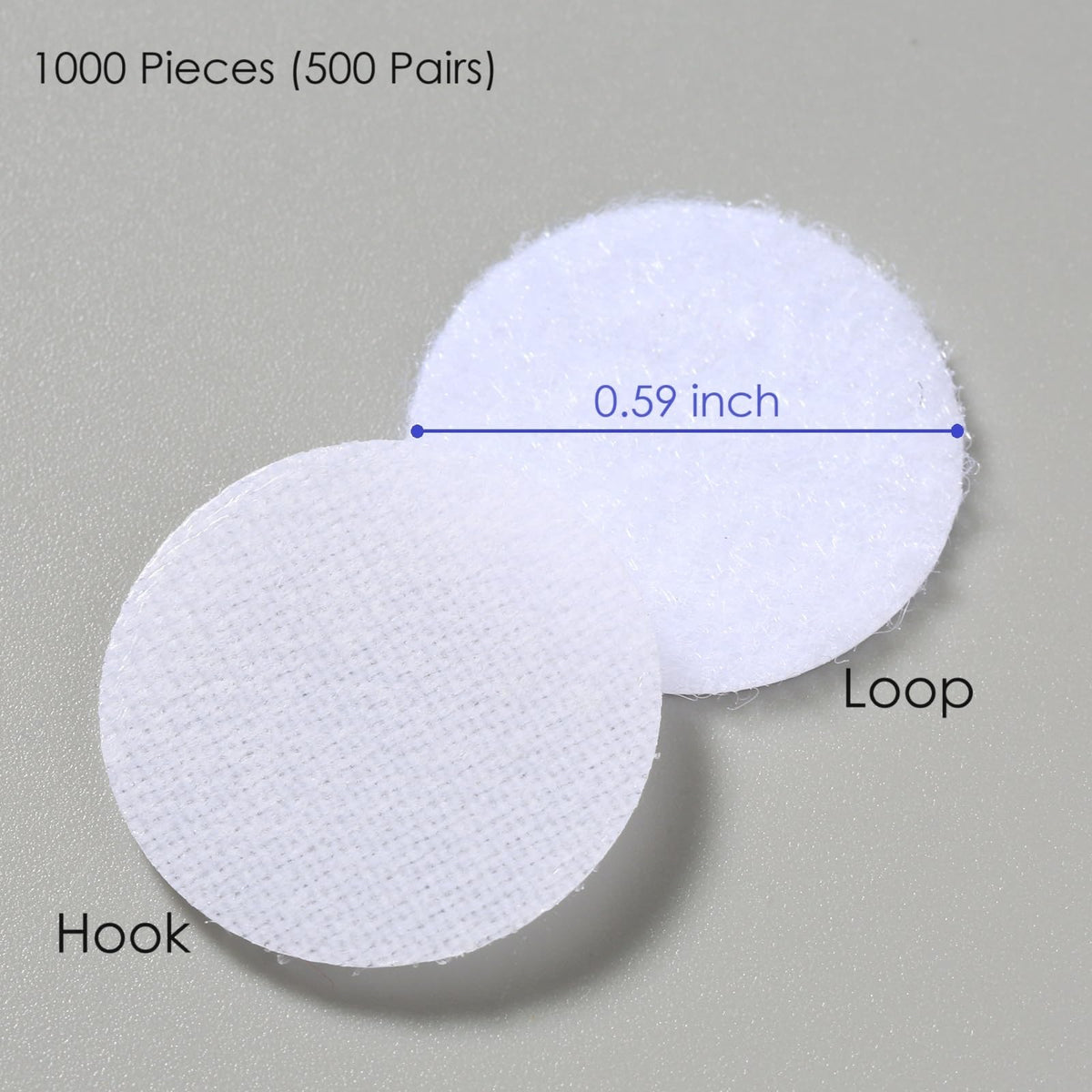 JUMINIZ Hook Loop Fastener JUM02, 0.59 in, 1000 Count – view 3