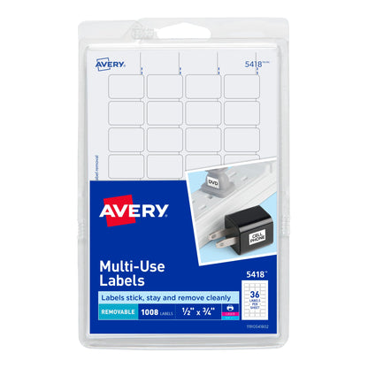 Avery Label 5418, 1/2" x 3/4"