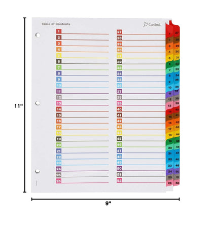 Cardinal Binder Divider 60990, 8-1/2 x 11, 52 Count – view 7