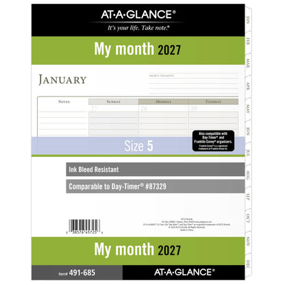 AT-A-GLANCE Planner 491-685, Size 5 Folio