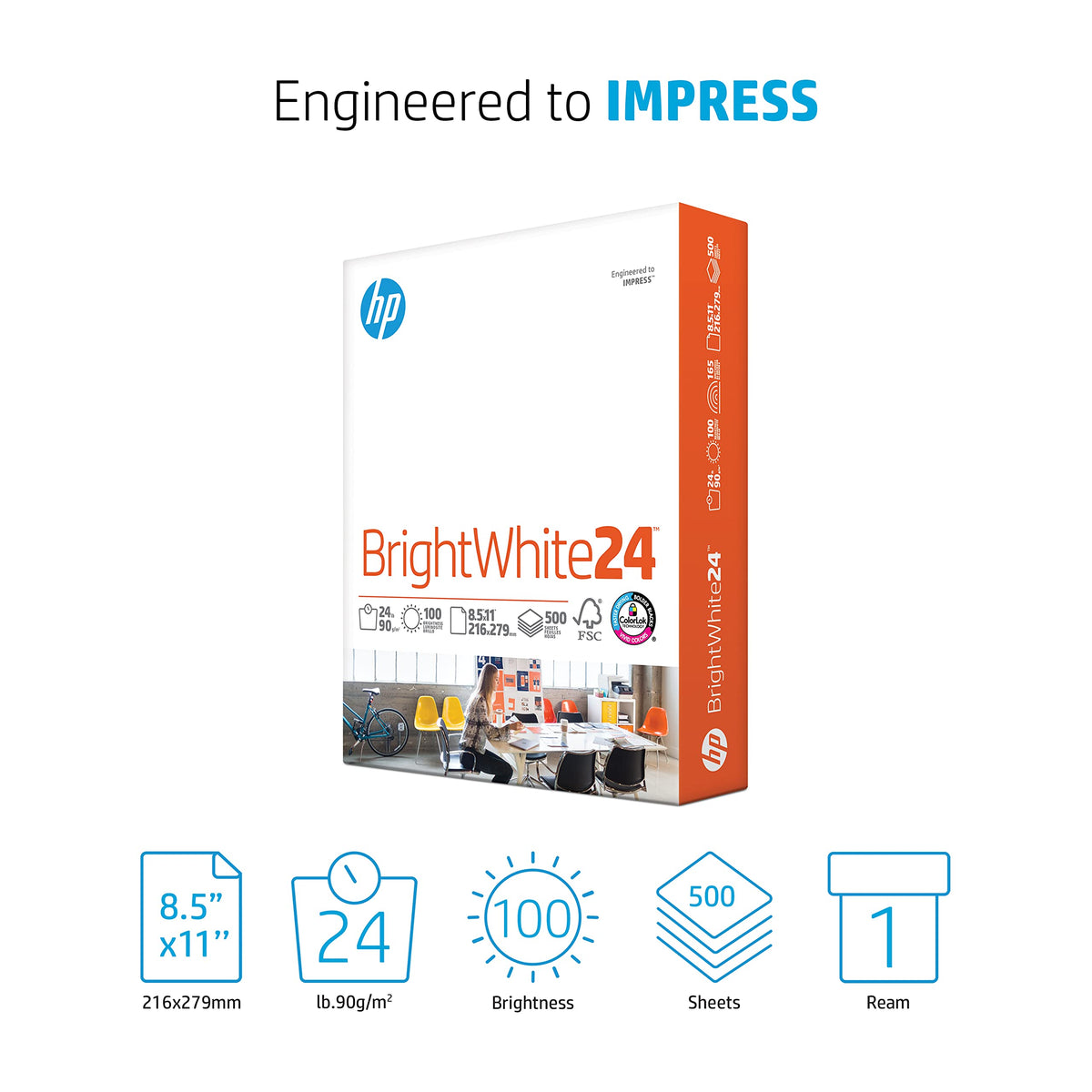 HP Papers Print Copy Paper 203000, 1 Ream | 500 Sheets – view 2