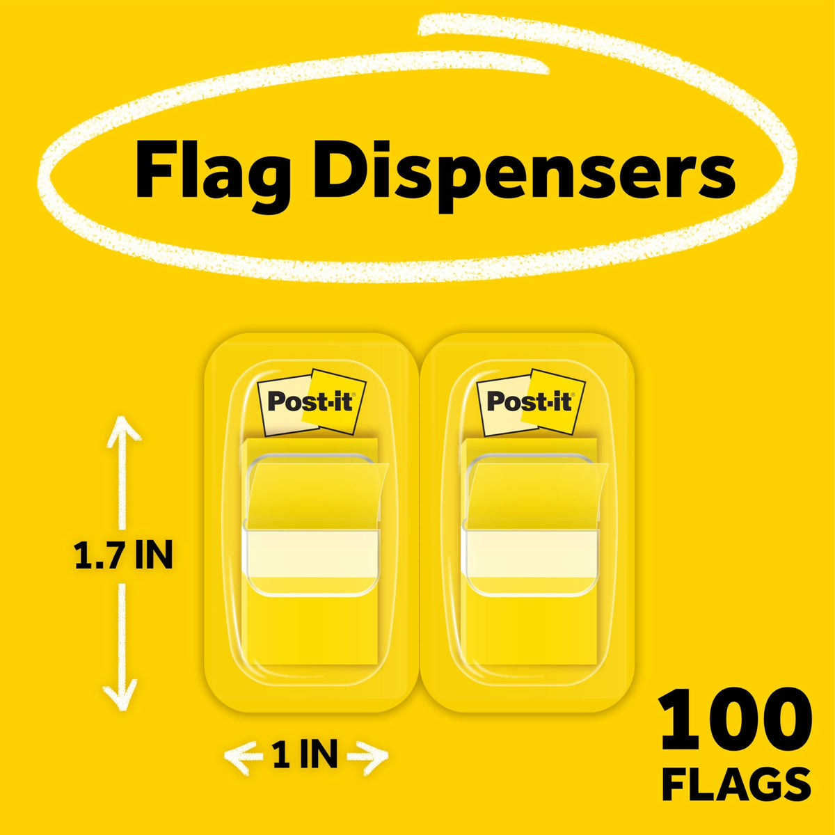 Post-it Label 680-YW2, 100 Flags – view 2