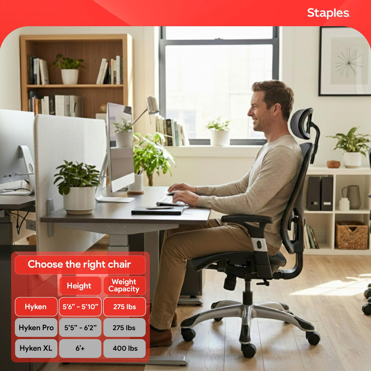 Staples Chair UN59464V-CC – view 2