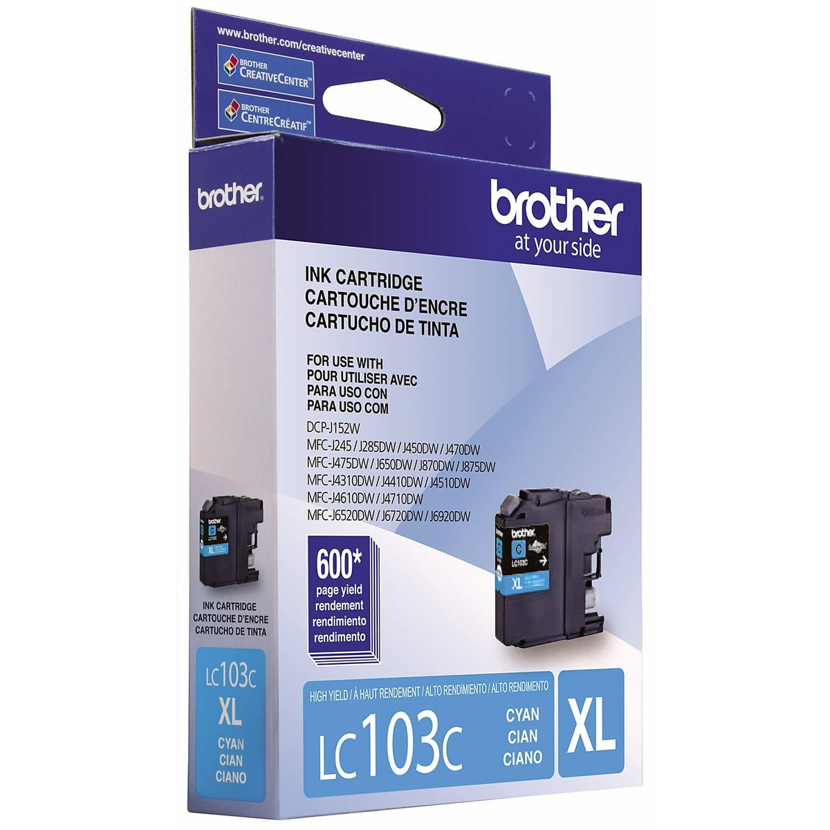 Brother Inkjet Printer Ink LC103C, 1.00 x 3.70 x 4.63 in – view 6