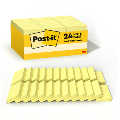 Post-it Self Stick Note 653-24VAD, 1 3/8" x 1 7/8"