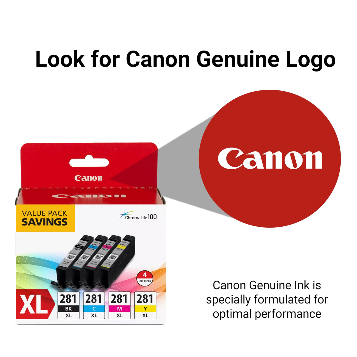 Canon Inkjet Printer Ink 2037C005, XL (Pack of 4) – view 4