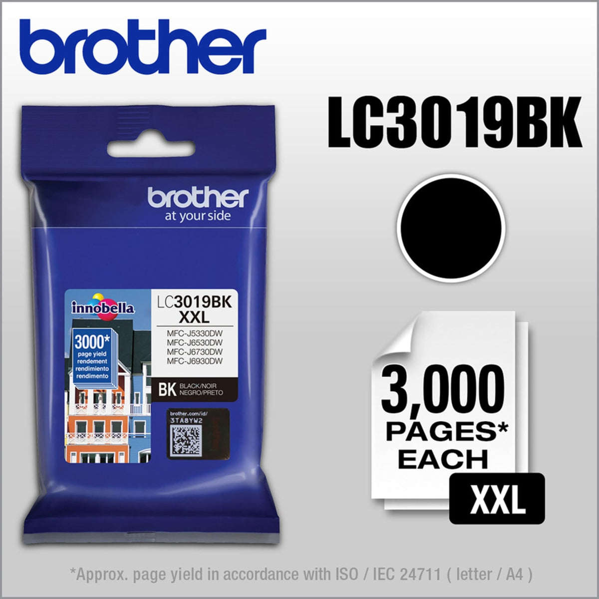 Brother Inkjet Printer Ink LC3019BK, Super High Yield – view 4
