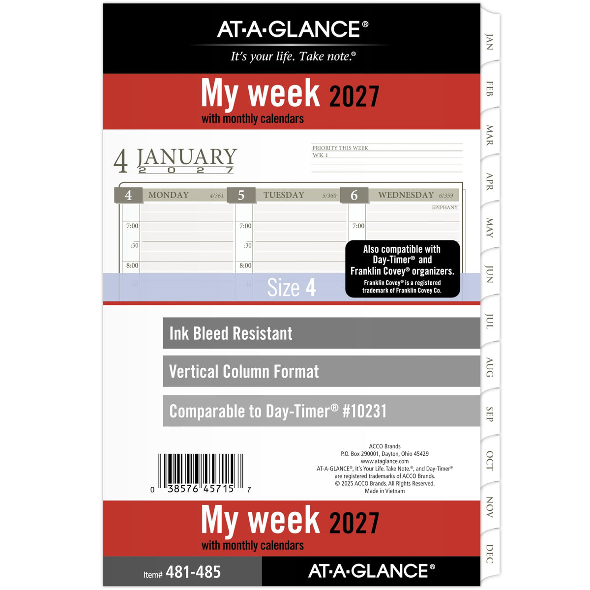AT-A-GLANCE Planner 481-485, 5.5" x 8.5"