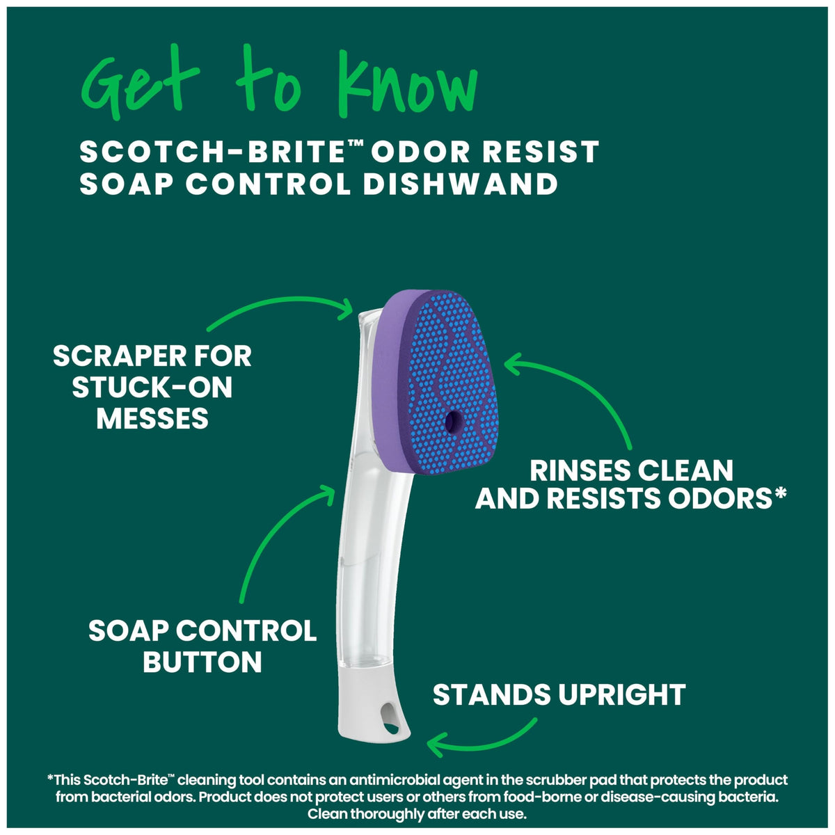 Scotch-Brite Utility Sponge 451A-4, Dishwand – view 3