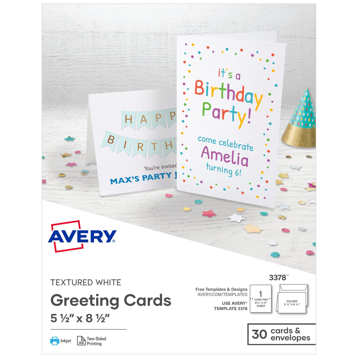 Avery Greeting Card 3378, 5.5" x 8.5"