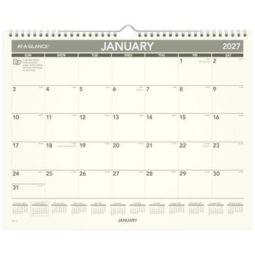 AT-A-GLANCE Calendar PMG7728, 15"W x 12"H