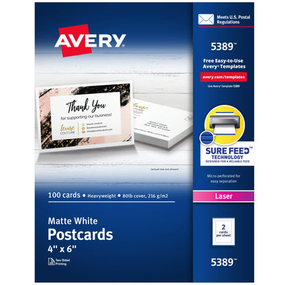 Avery Card Stock 5389, 100 cards