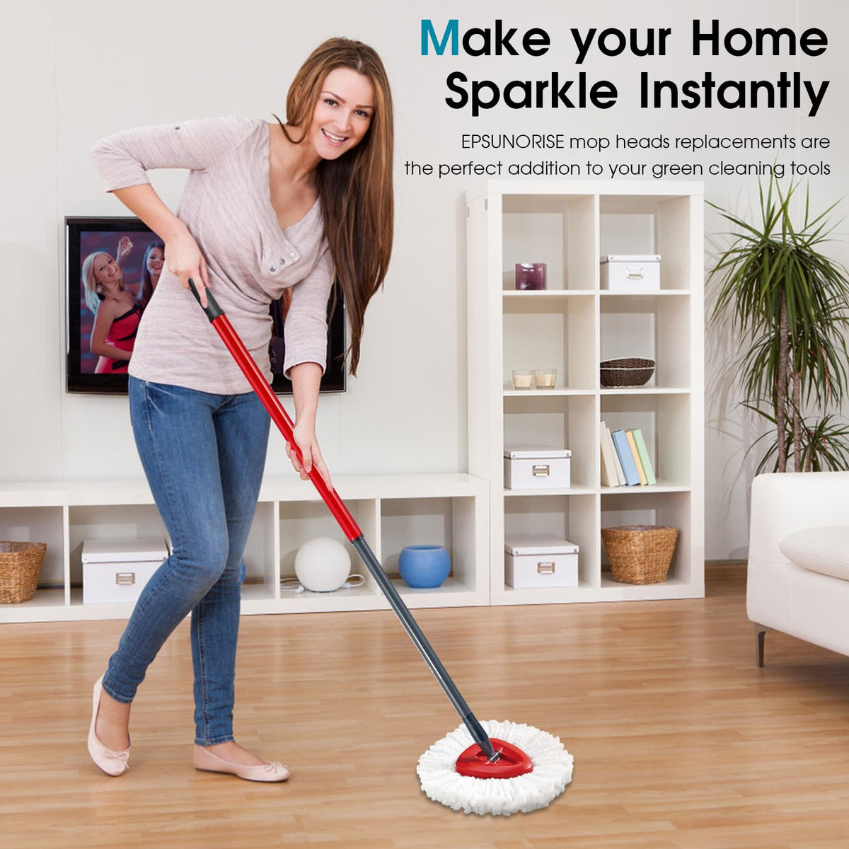 EPSUNORISE Mop TB-white-A1, 4 Pack – view 7