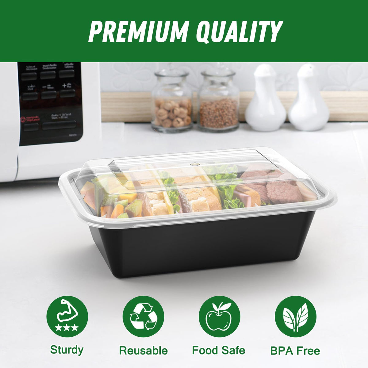 Dealusy Food Storage Container MPC24, 24 oz, 50 Count – view 3