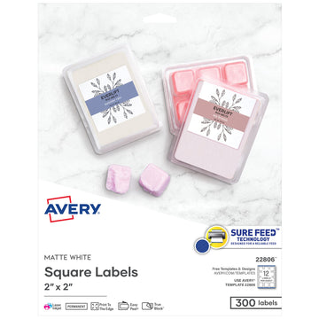 Avery Label 22806, 2 in. X 2 in.